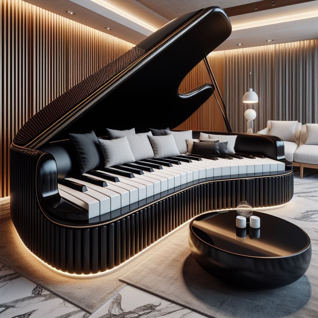 4. Exploring the Harmonious Curves: Anatomy of a Piano-Shaped Sofa