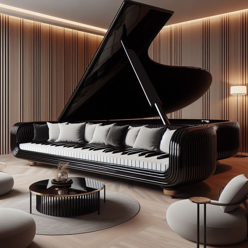 13. Beyond Aesthetics: Comfort and Functionality in the Piano-Shaped Sofa