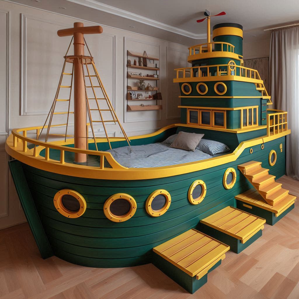 Embark on a Nautical Dream: The History and Evolution of Ship-Shaped Beds