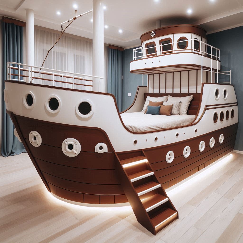 Embark on a Nautical Dream: The History and Evolution of Ship-Shaped Beds