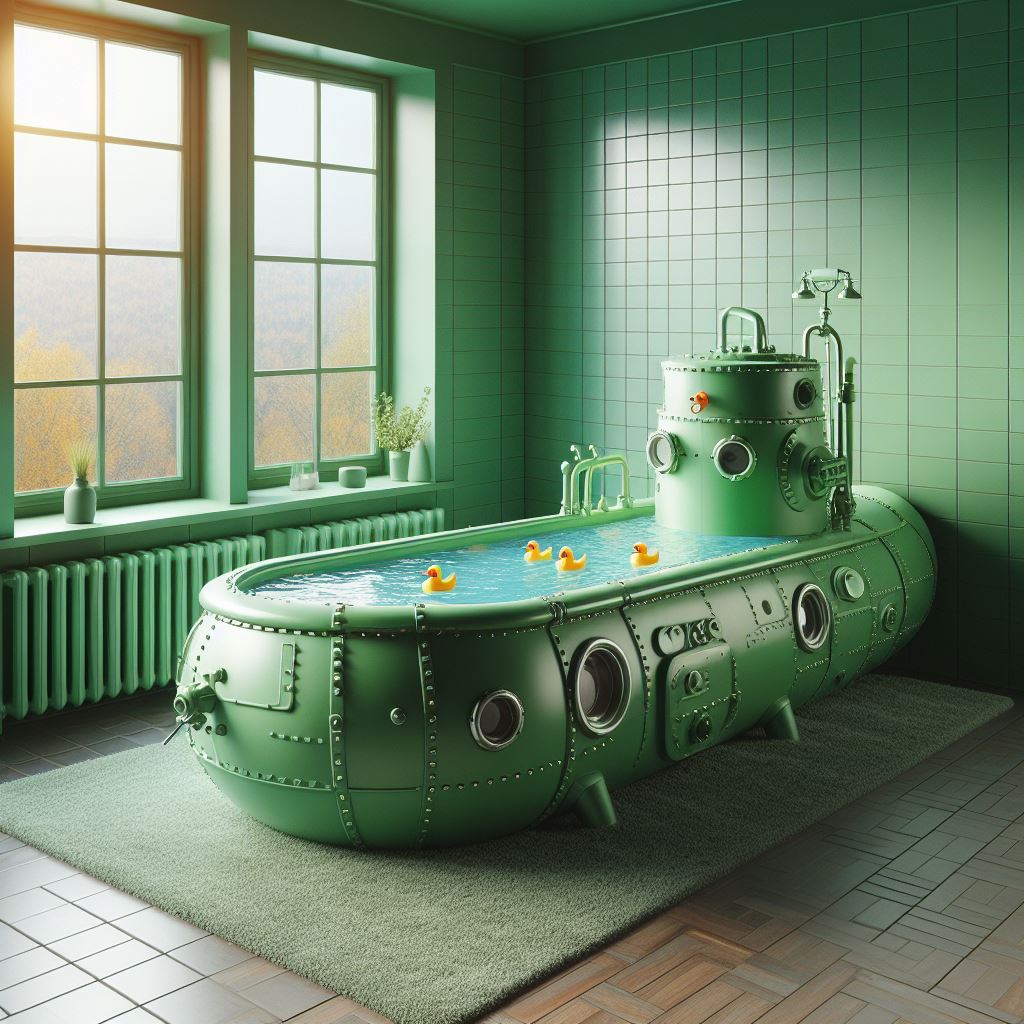 Dive Deep with a Submarine-Shaped Bathtub