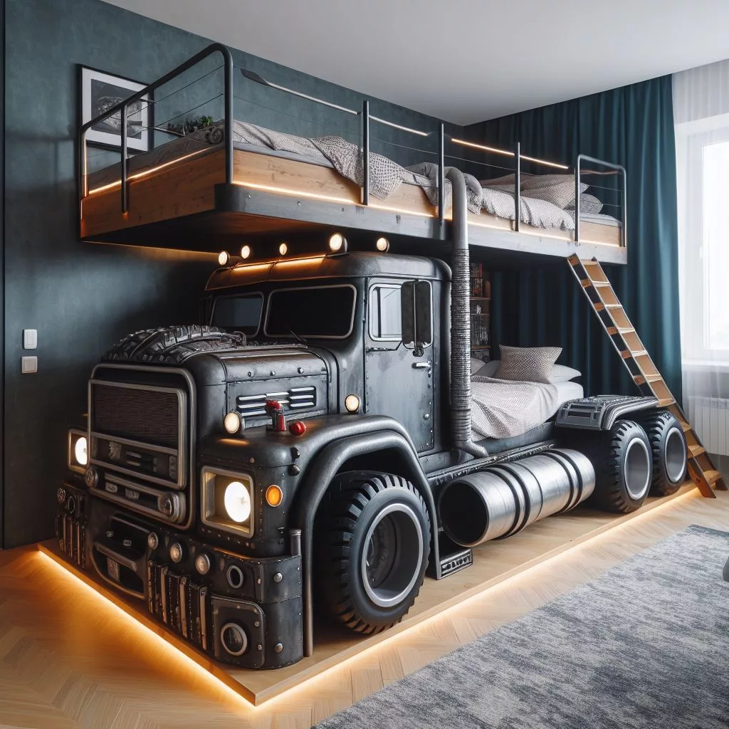 Dream Big: Truck-Shaped Bunk Beds for Kids Who Love Trucks