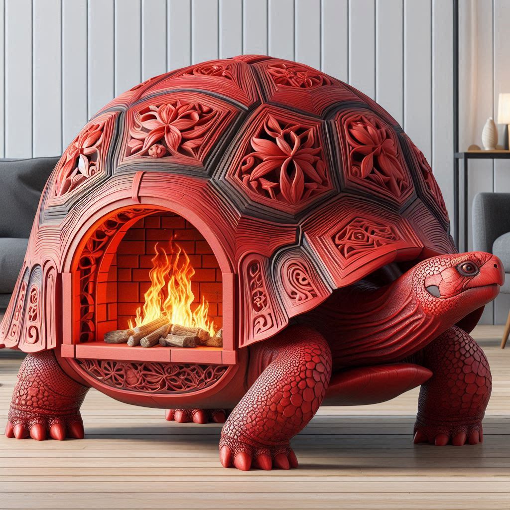 3. Crafting a Turtle Fireplace: Artistry and Skill