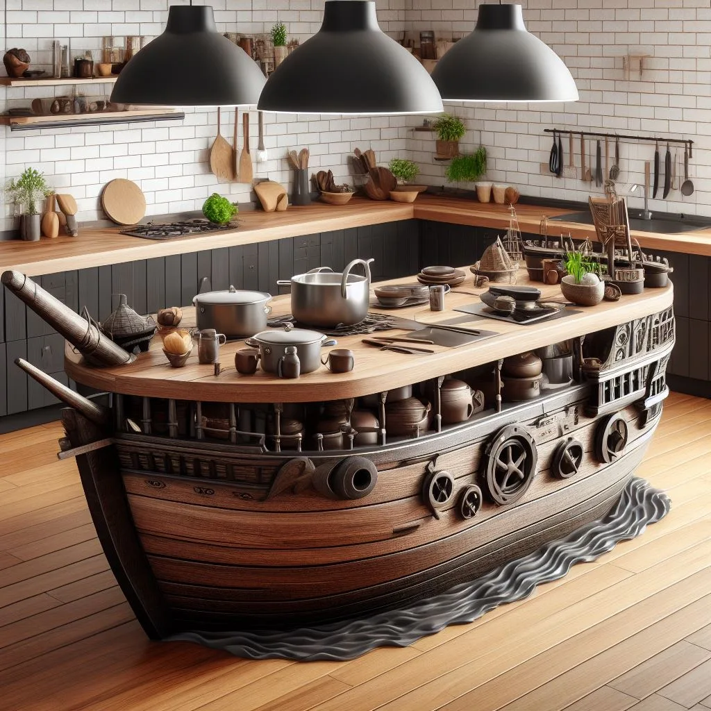 Turn Your Kitchen into a Treasure Trove with a Pirate Ship Island