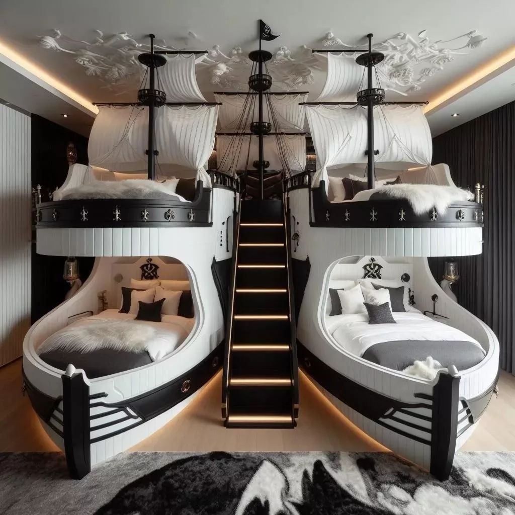 Pirate Ship-Shaped Bunk Bed vs. Traditional Bunk Bed: A Comparison of Features and Appeal