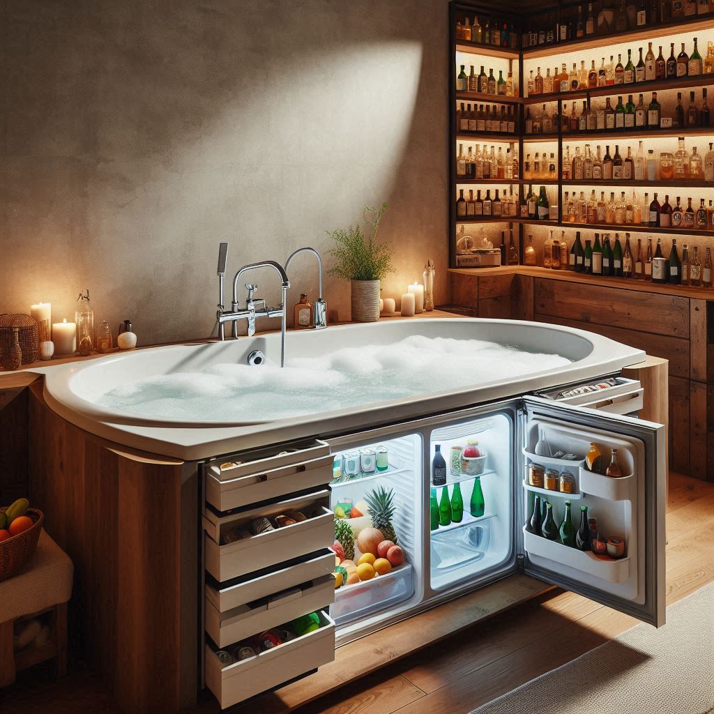 Integrating a Bathtub with Integrated Refrigerator into Your Bathroom