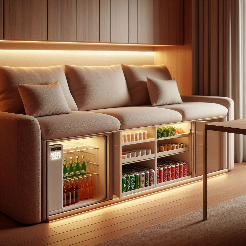 The Concept of a Sofa with Integrated Refrigerator