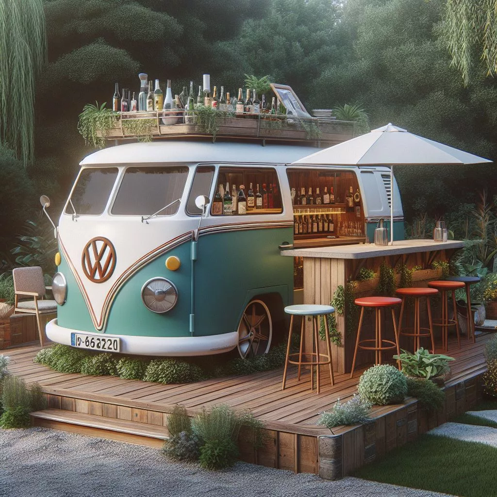 Features of Volkswagen-Shaped Outdoor Bars