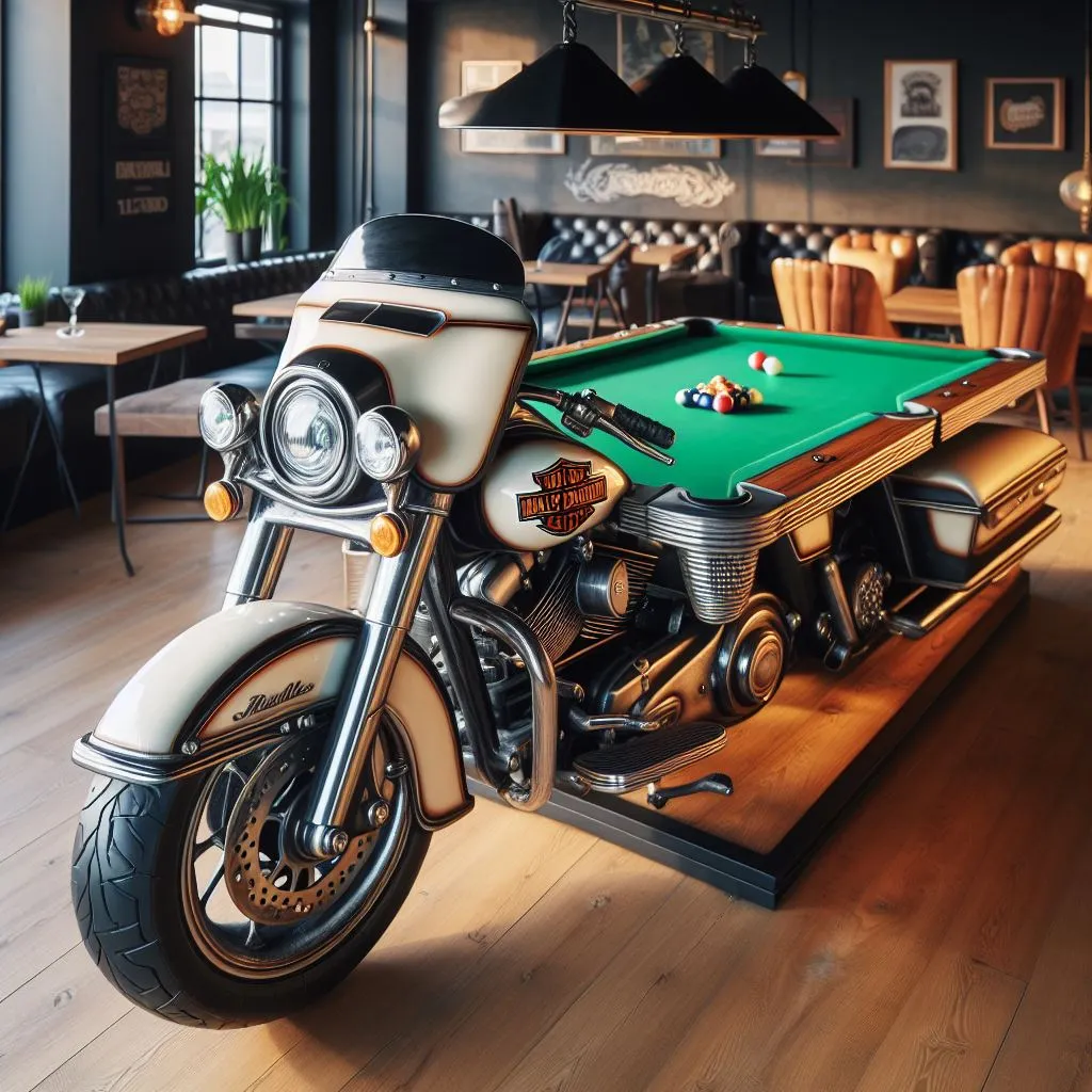 Tips for Incorporating a Harley Davidson Shaped Pool Table into Your Home