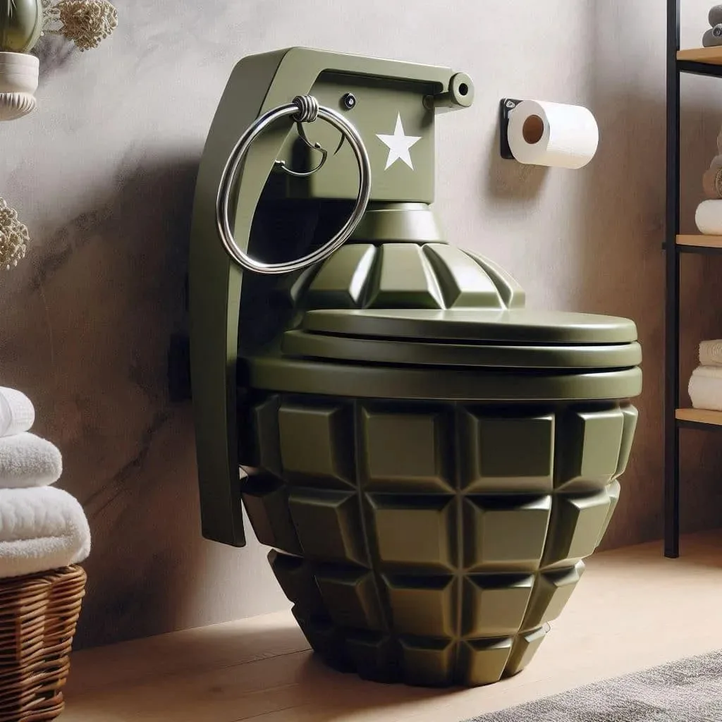 Grenade Shaped Toilets: Exploring a Novelty in Bathroom Design