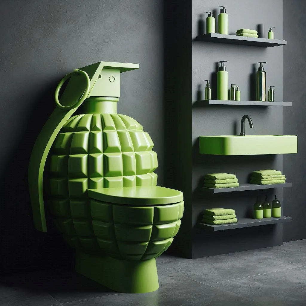 What are Grenade Shaped Toilets?