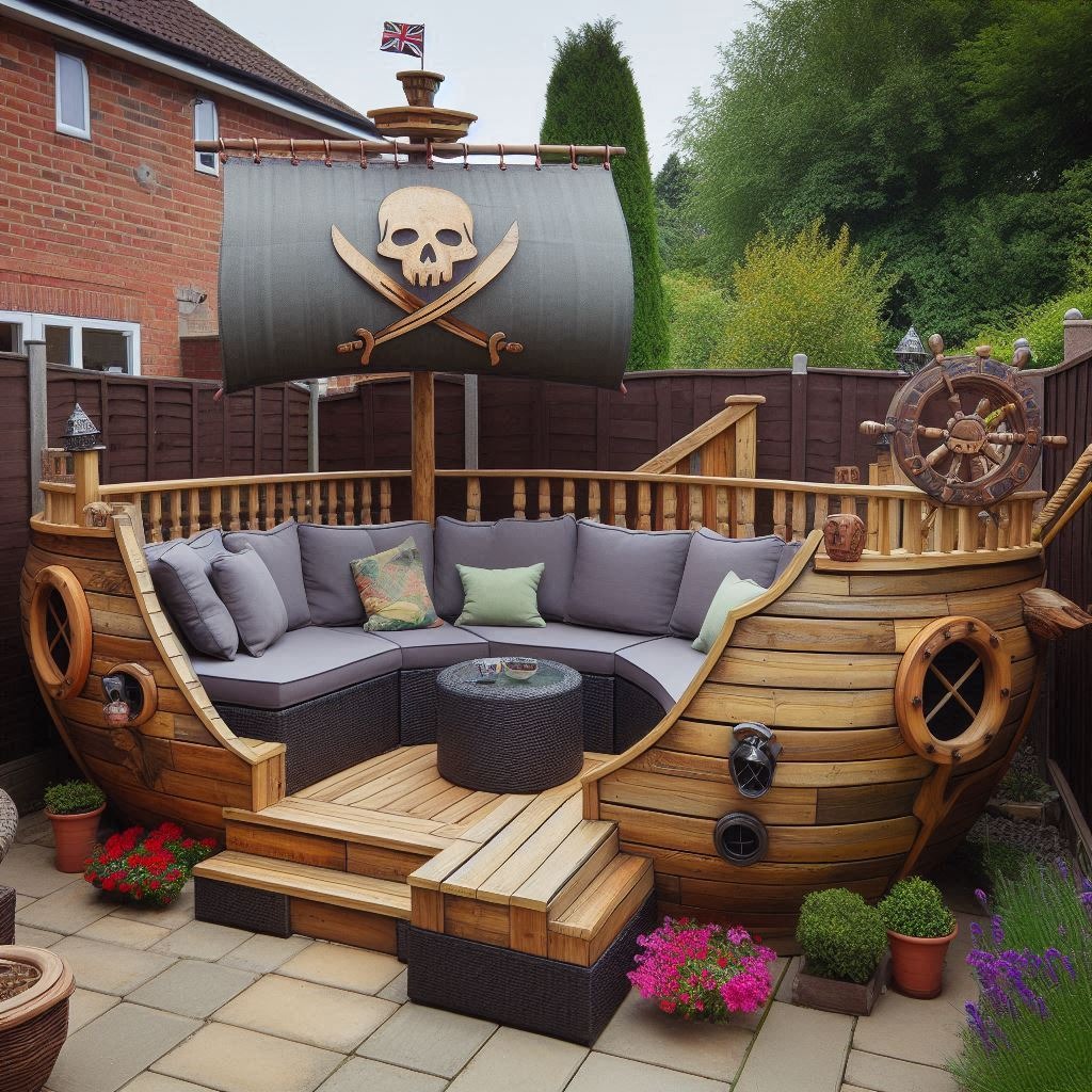 What are Pirate Ship Patio Sofas?