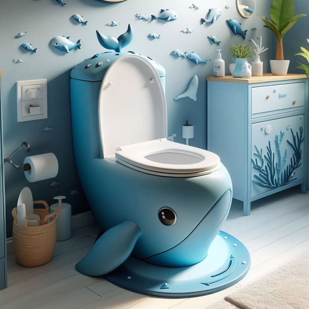 Whale Themed Portable Potty Chair For Toddler Nonslip Base Easy Assembly Toilet Training Assist Indoor Outdoor