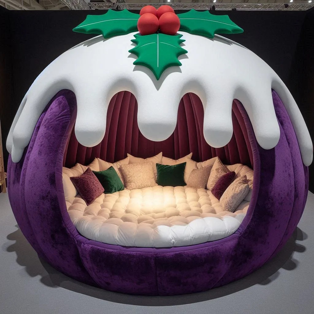 How to Incorporate Giant Christmas Pudding Loungers Into Your Holiday Décor