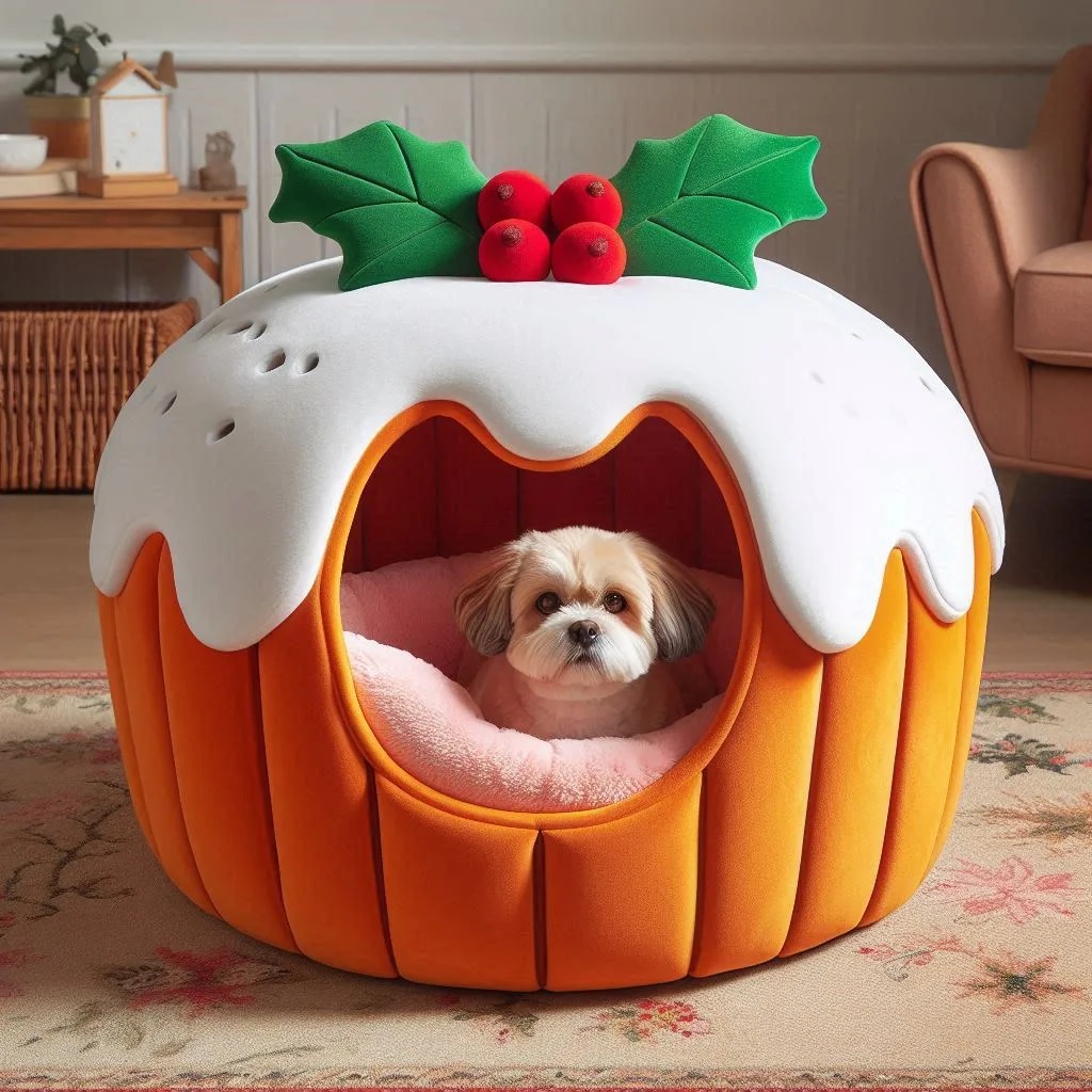 Design Features of the Giant Christmas Pudding Pet Bed