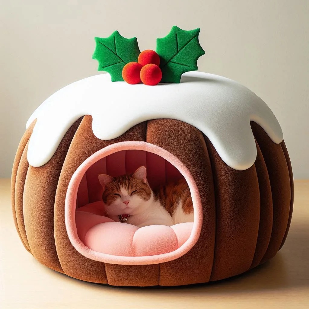 Giant Christmas Pudding Pet Bed: A Cozy and Festive Retreat for Your Furry Friends