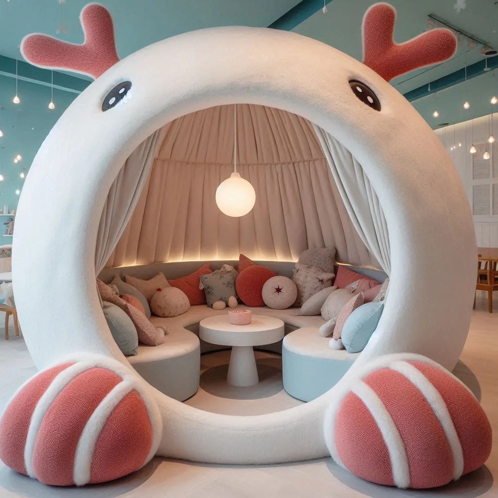 What Makes the Reindeer-Shaped Lounge Pod Stand Out?