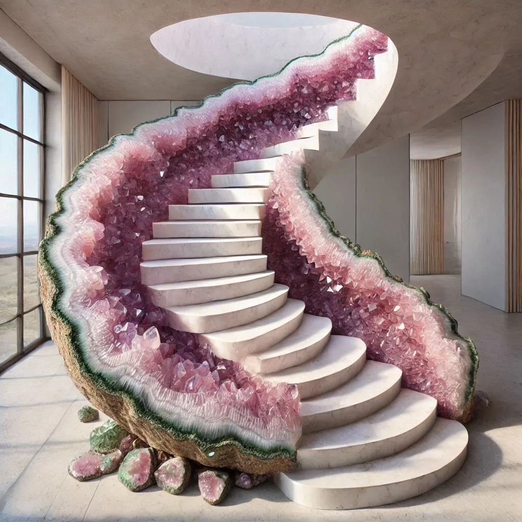 Amethyst Geode Staircase: A Unique Blend of Nature and Architecture