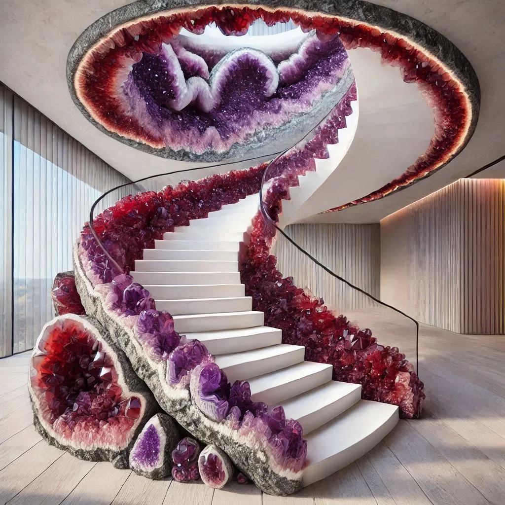 The Appeal of an Amethyst Geode Staircase