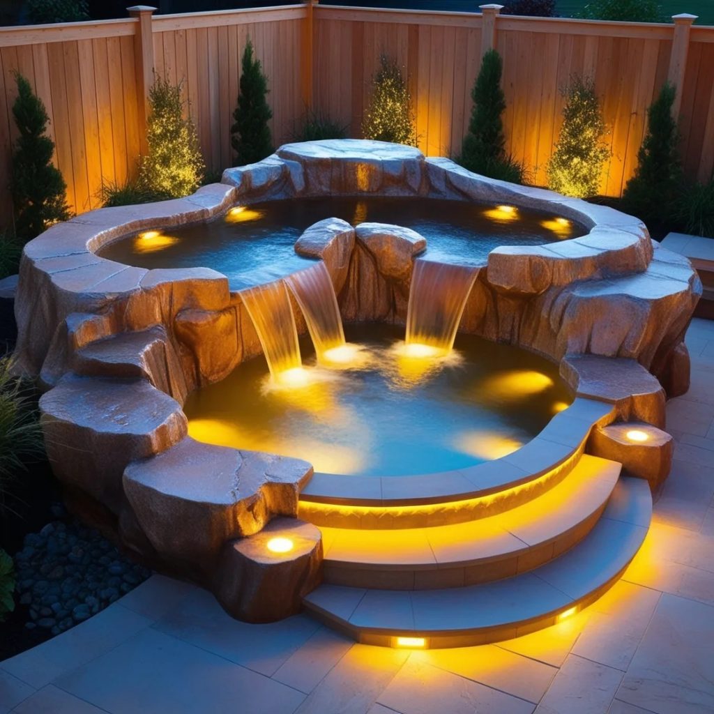 Benefits of the Rock and Waterfall Hot Tub