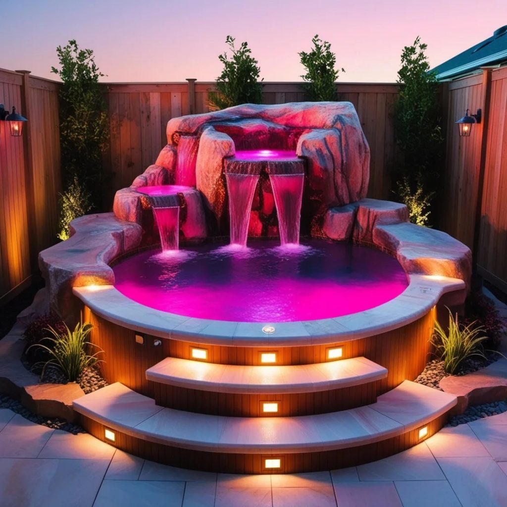 Why the Rock and Waterfall Hot Tub Stands Out