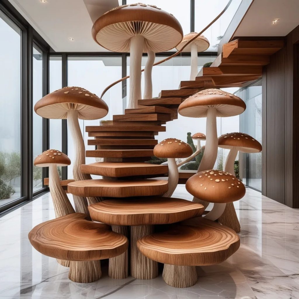 Key Features of the Wooden Mushroom Staircase