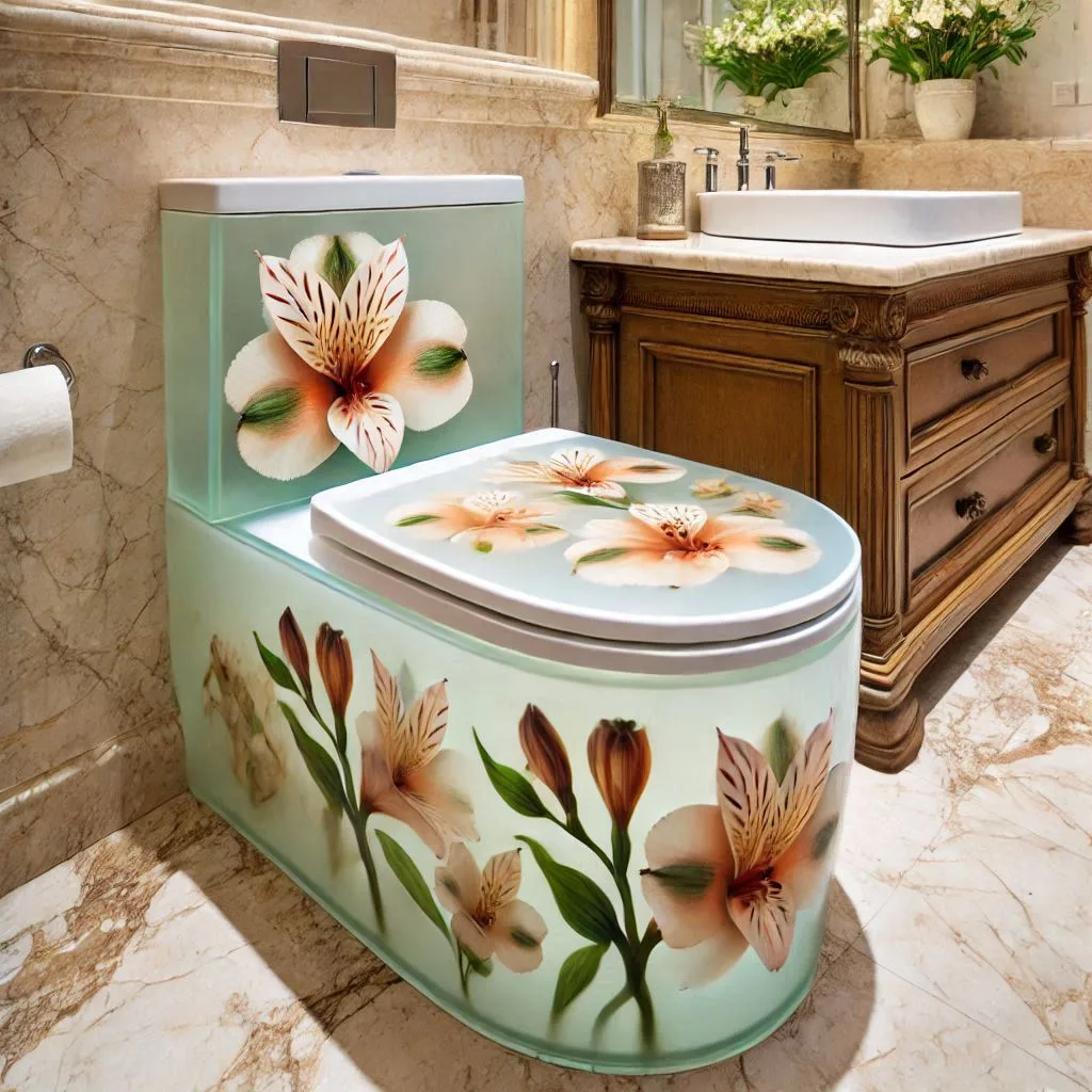 Design Variations of Flower-Themed Toilets