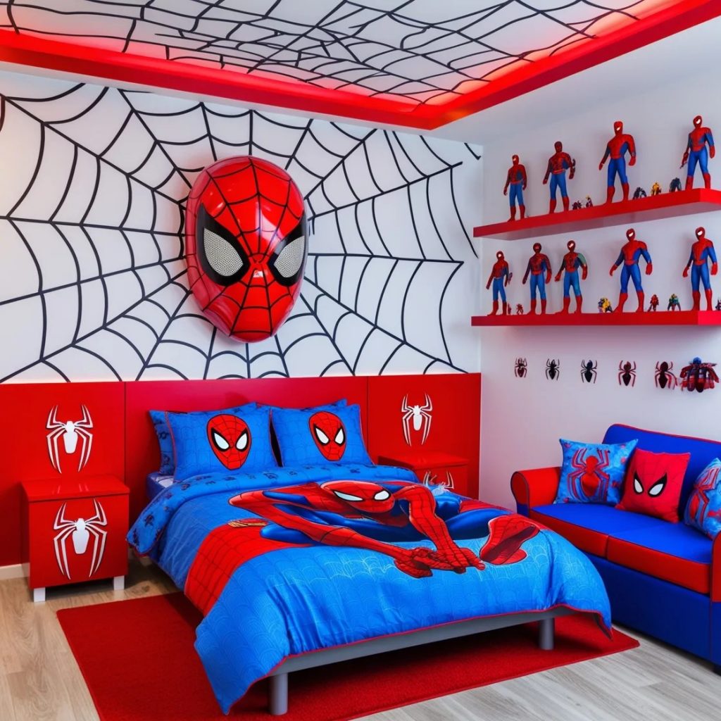 6. A Spider-Man Themed Play Area (For Kids' Bedrooms)