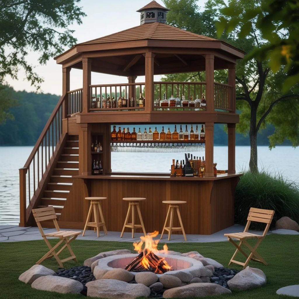 4. Customization Ideas for a Unique Wooden Backyard Bar