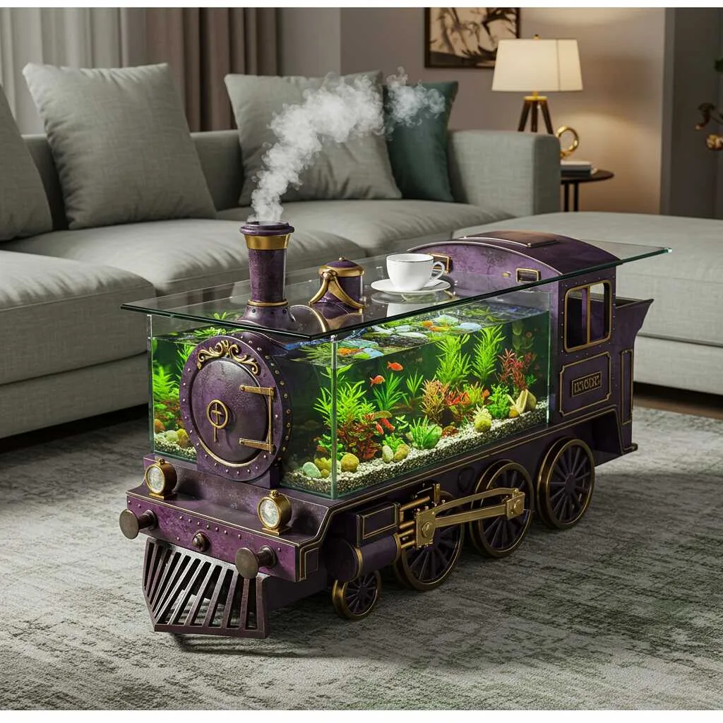 1. The Inspiration Behind Train Shaped Aquarium Coffee Tables