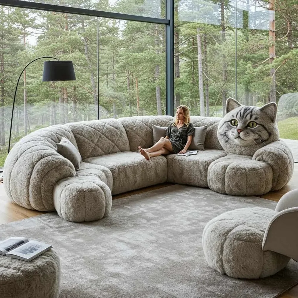 The Creative Wriggle: Innovation Behind the Charm of the Cat Shaped Sectional Sofa