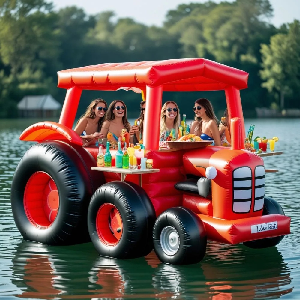 My Giant Inflatable Tractor Lake Float's Inner Workings: A Nod to Smart Design