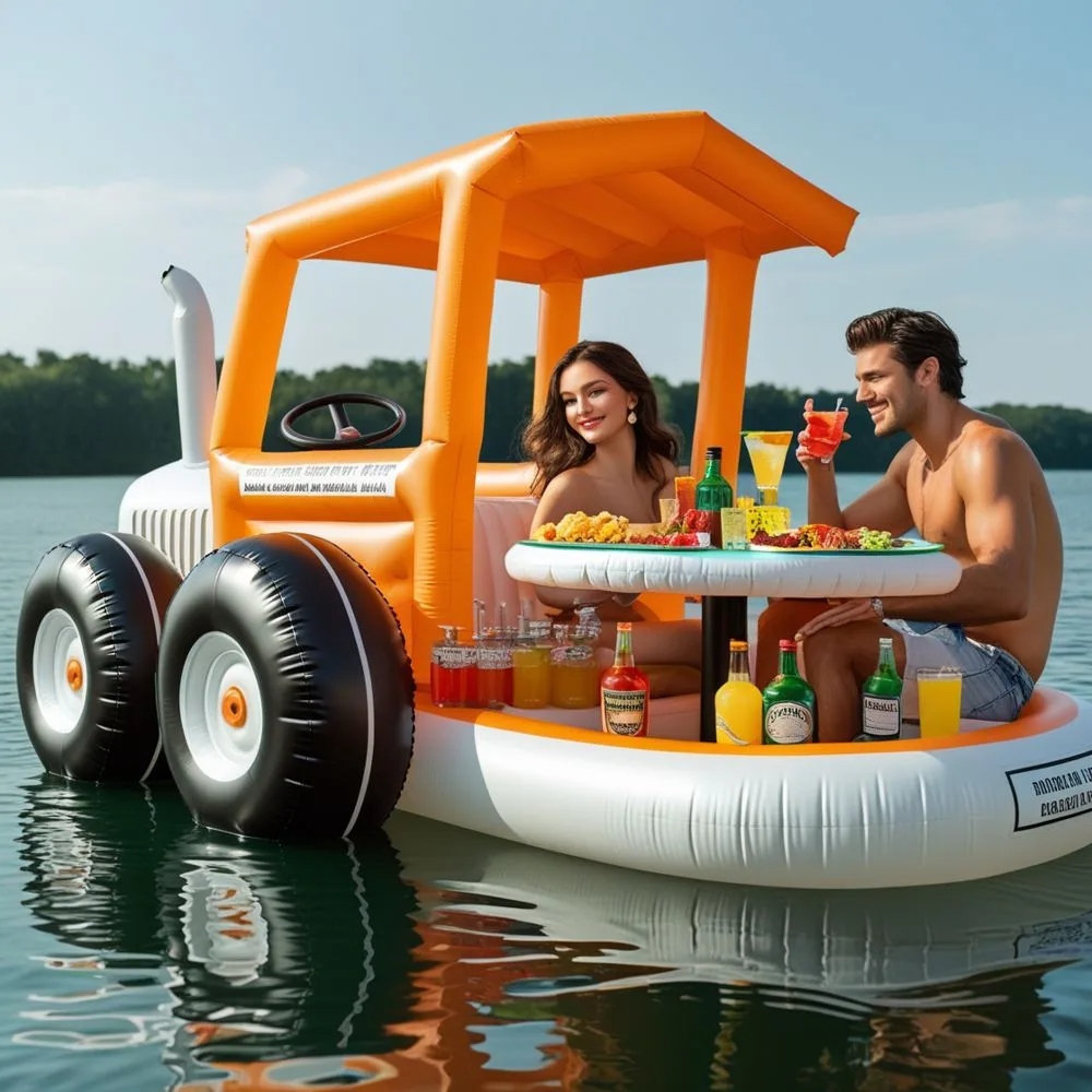 My Giant Inflatable Tractor Lake Float: The Ultimate Summer Adventure on Water